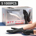 Disposable Black Nitrile Gloves, 6 Mil, 1000pcs Pack - Powder-Free, Latex-Free, Multi-Purpose