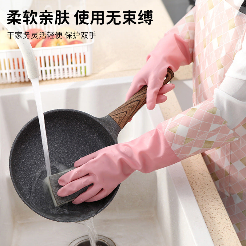 Fluffy Dishwashing Gloves | High Quality and Durable Extended Winter Thickened, Suitable for Kitchen Housework and Laundry, Polyester Material,  for Left and Right Hands