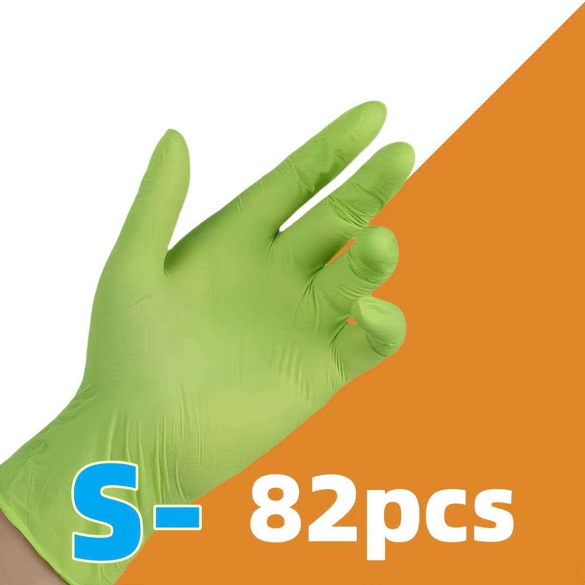 82pcs, Light Green Disposable Nitrile Gloves, Household Cleaning Gloves, Dishwashing, Cleaning, Pet Bathing, Hair Dyeing, Manicuring, Kitchen And Bathroom Cleaning Gloves, Powder Free