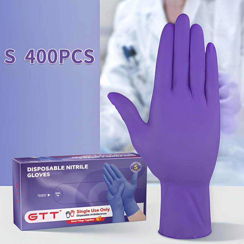 400pcs Dark Purple Disposable Nitrile Gloves - Thickened 6 Mil, Stain Resistant And, Latex Free Disposable Gloves for Cooking And Cleaning, Multipurpose Purple Gloves, Available in S\u002FM\u002FL\u002FXL