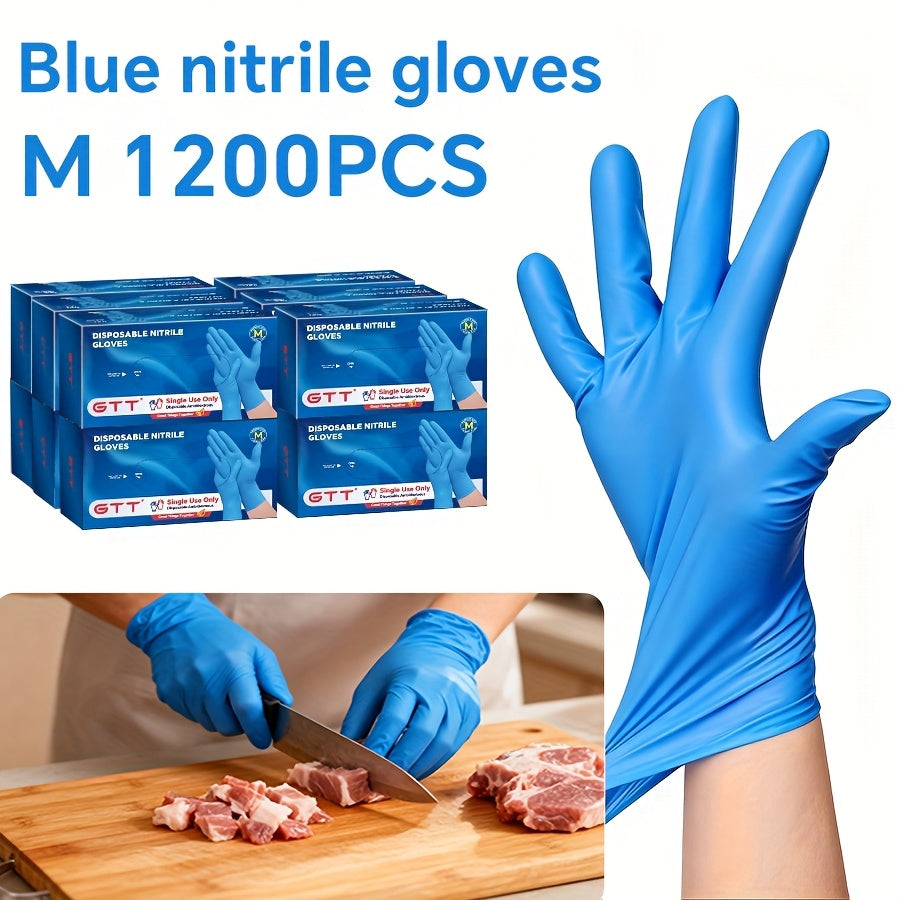 Thickened Disposable Nitrile Gloves 6 Mil, 1200\u002F600pcs Waterproof Oil Proofing, High-Quality Durable Disposable Labor Protection Gloves, Food-Grade, Suitable for Kitchen Washing, Cooking, Horticultural And Household Chores, Anytas