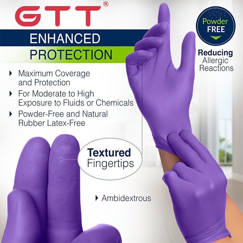 400pcs Dark Purple Disposable Nitrile Gloves - Thickened 6 Mil, Stain Resistant And, Latex Free Disposable Gloves for Cooking And Cleaning, Multipurpose Purple Gloves, Available in S\u002FM\u002FL\u002FXL