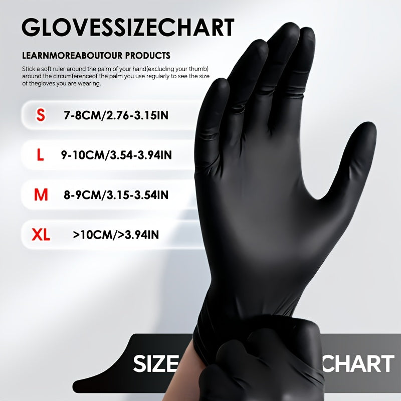Disposable Black Nitrile Gloves, 6 Mil, 1000pcs Pack - Powder-Free, Latex-Free, Multi-Purpose