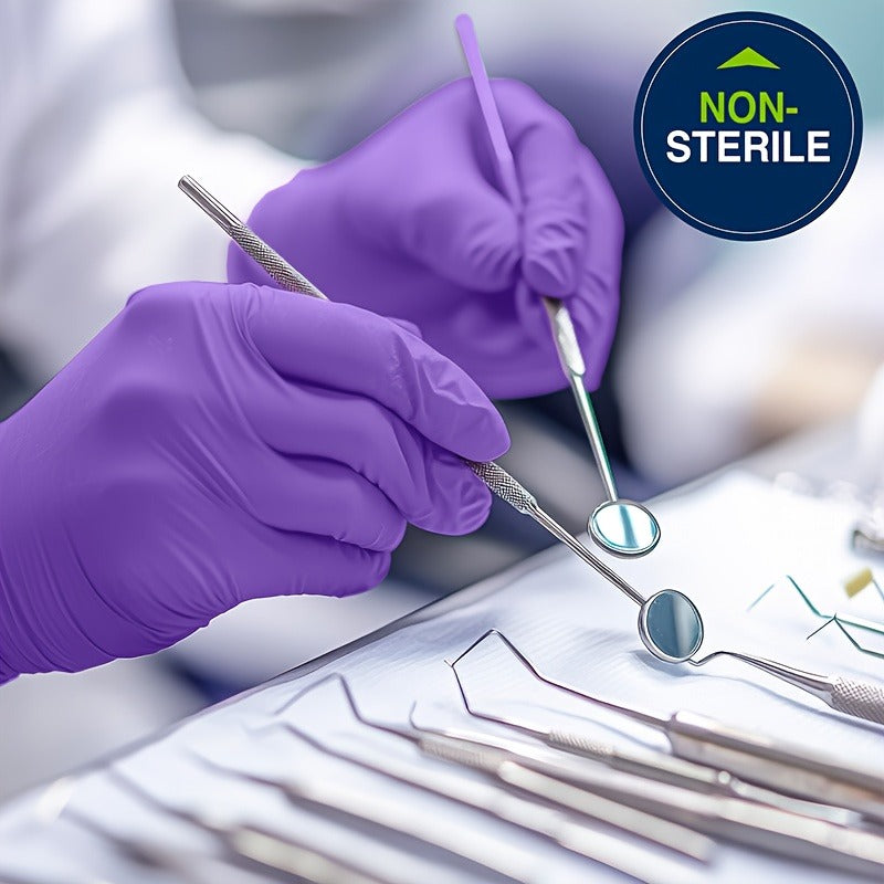 400pcs Dark Purple Disposable Nitrile Gloves - Thickened 6 Mil, Stain Resistant And, Latex Free Disposable Gloves for Cooking And Cleaning, Multipurpose Purple Gloves, Available in S\u002FM\u002FL\u002FXL