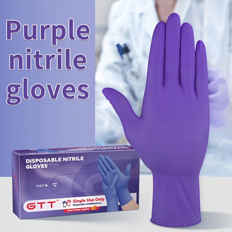 400pcs Dark Purple Disposable Nitrile Gloves - Thickened 6 Mil, Stain Resistant And, Latex Free Disposable Gloves for Cooking And Cleaning, Multipurpose Purple Gloves, Available in S\u002FM\u002FL\u002FXL